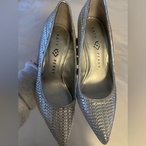 Katy Perry Collections Metallic Silver Heels